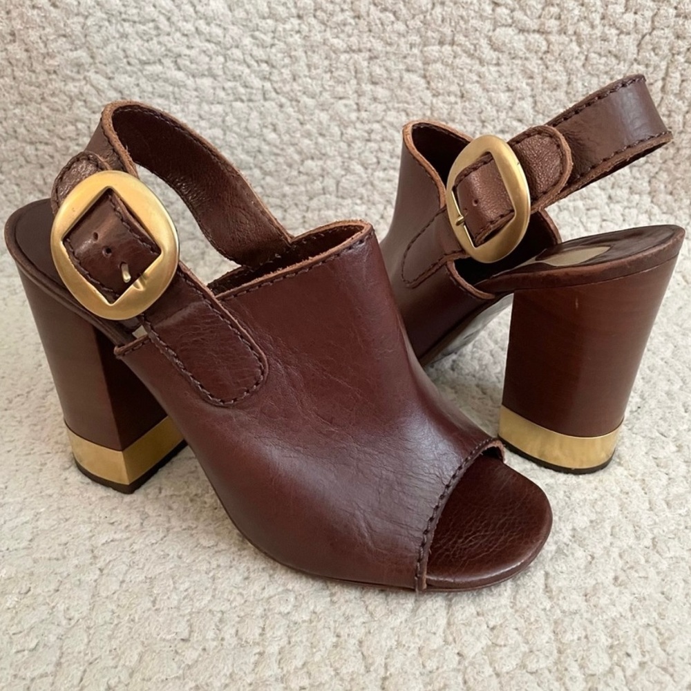 Chloe Chunky Heel Slingback Sandals